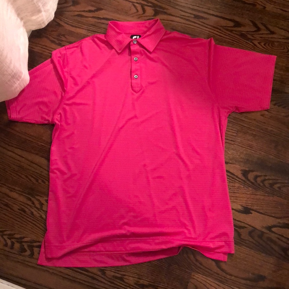 FootJoy, pink, L, golf polo